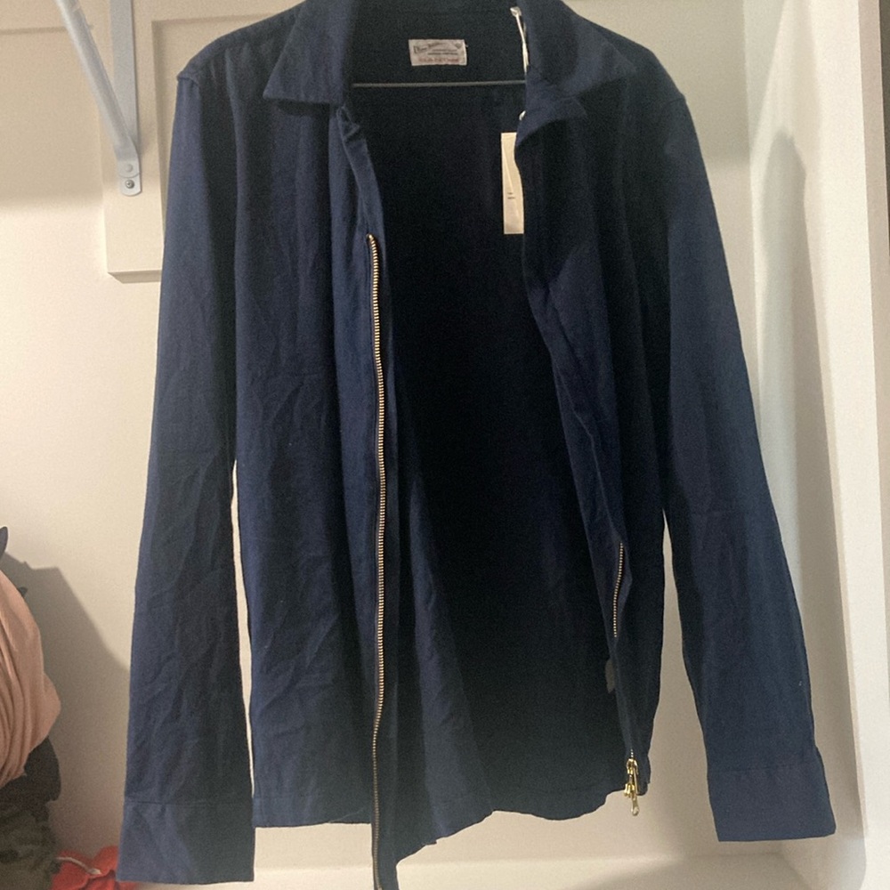Navy Jacket Satin Twill